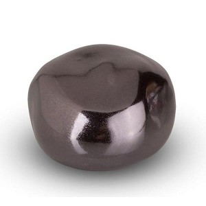 Cremation Ashes Keepsake / Miniature Urn – Huggable Cuddle Stone (Anthracite Grey Shine)